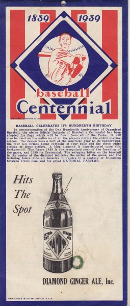 Centennial Schedules Diamond Ginger Ale