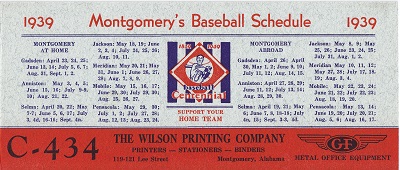 Montgomery Rebels Schedule