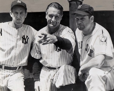 1939 All Star Game Captains Gomez, Gehrig & Foxx