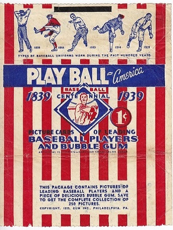 1939 Play Ball Wraper