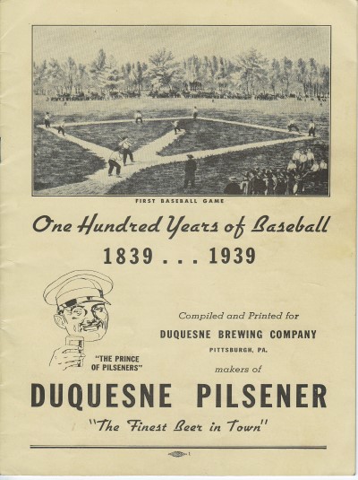 1939 100 Years of Baseball, Duquesne Brewing Company