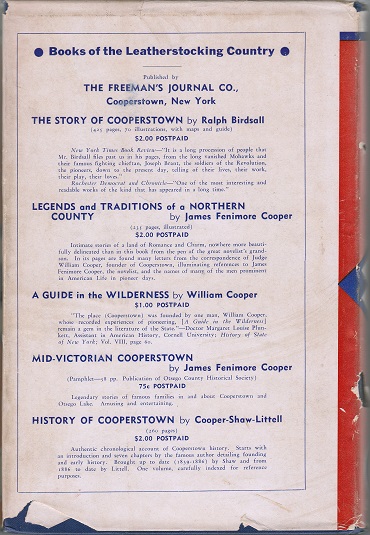 1939 A Century of Baseball with dust cover back