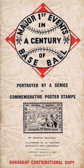 Forest Park Baseball Museum - 1939 Centennial Poster Stamp Book by Al Demaree