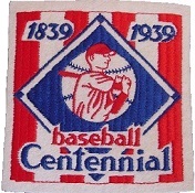1939 Baseball Centennial Patch 1939 baseball centennial Patch