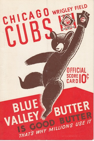 Chicago Cubs vs NY Giants Centennial Score Card