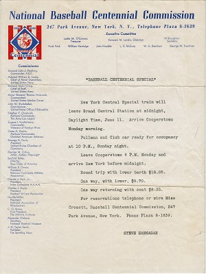 Hannagan's Letter Centennial Special Train Info
