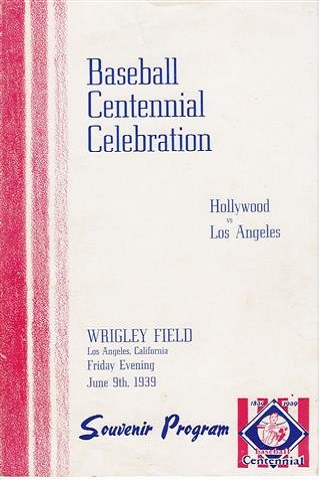Los Angeles Angels vs Hollywood Stars Centennial Program