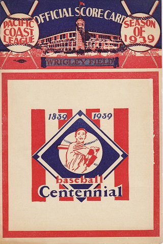 Los Angeles Angels vs Portland Beavers Centennial Score Card