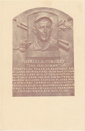 1939 Charles Comiskey Hall of Fame Plaque