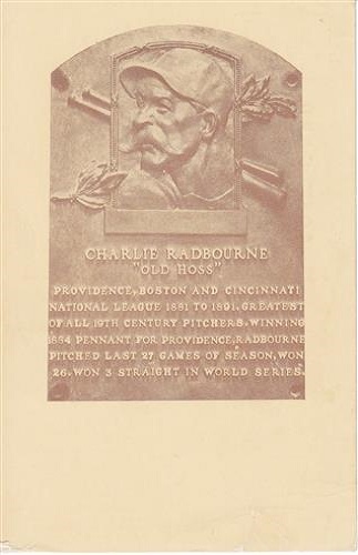 1939 Charles Radbourne Hall of Fame Plaque