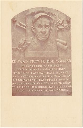 1939 Edward Collins Hall of Fame Plaque