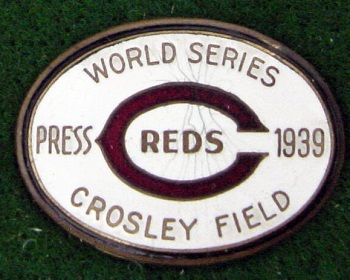 1939 World Series Cincinnati Press Pin MFG Dieges  & Clust
