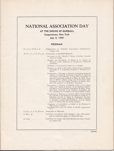 Doubleday Field Programs - National Association Day July 9th