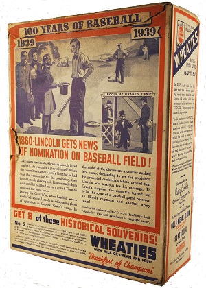 Wheaties Complete Box 1860 Lincoln gets the news