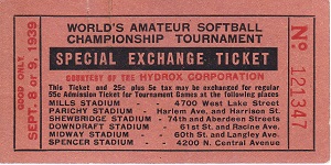 Ticket to the Worlds Amateur Softball Championship