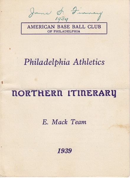 Philadelphia Athletics Schedule