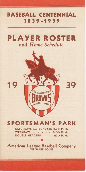 Saint Louis Browns Schedule