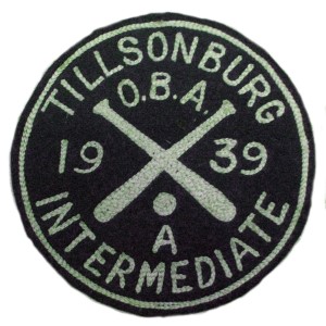 1939 Ontario Baseball Association Tillsonburg Patch Refrence