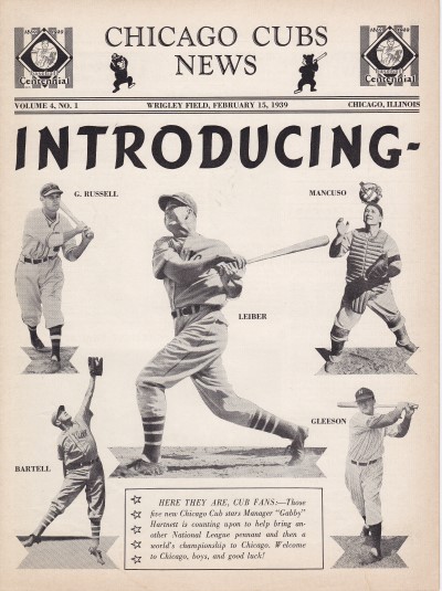 1939 Cubs News Letter