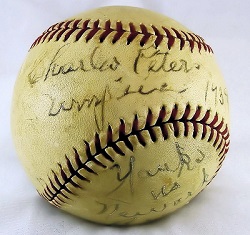 1939 New York Yankees Vs Newark Bears Game Ball