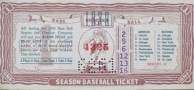 Mutuel Gambling ticket