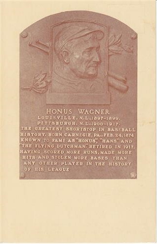1936 Jonn Houns Wagner 1936 Jonn Houns Wagner Hall of Fame Plaque
