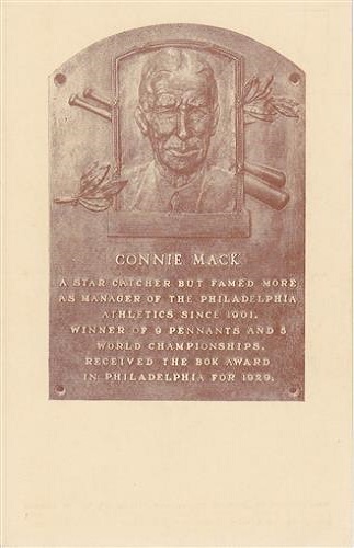 1937 Connie Mack 1937 Connie Mack Hall of Fame Plaque