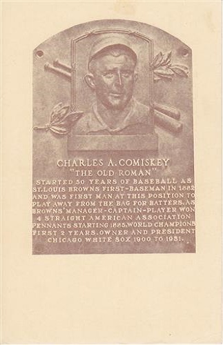 1939 Charles Comiskey 1939 Charles Comiskey Hall of Fame Plaque