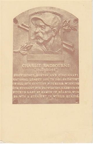 1939 Charles Radbourne 1939 Charles Radbourne Hall of Fame Plaque