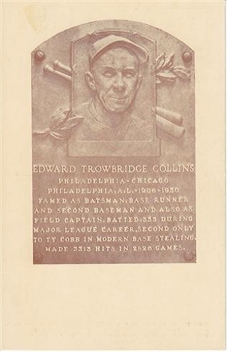 1939 Edward Collins 1939 Edward Collins Hall of Fame Plaque