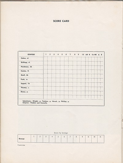 Doubleday Field Programs - July 11th Canadian American League Oswego