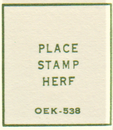 0EK 1970 Green Ink stamp box code 0EK 1970 Green Ink stamp box code