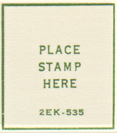 2EK 1972 Green Ink stamp box code 2EK 1972 Green Ink stamp box code