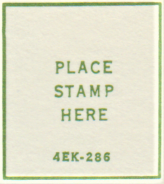 4EK 1974 Green Ink stamp box code 4EK 1974 Green Ink stamp box code