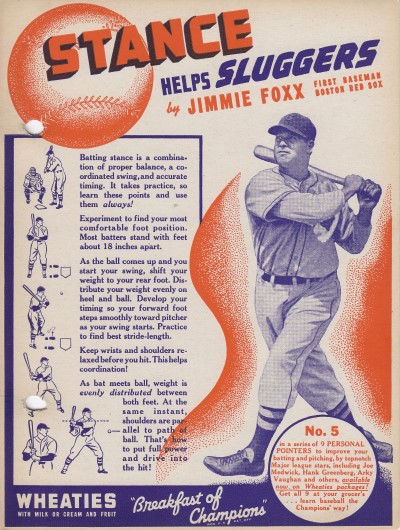 Wheaties Box - Jimmie Foxx