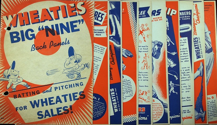 Wheaties Big "Nine" Back Panels