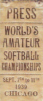 Press Pass Worlds Amateur Softball Championship